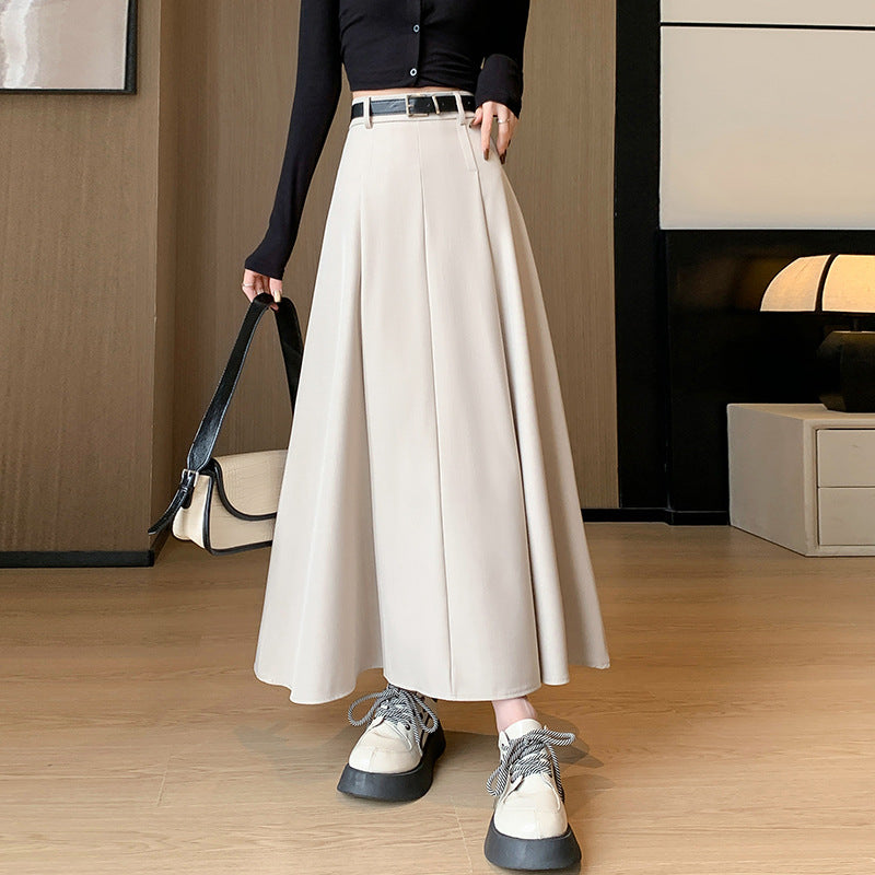タック入りデザイン｜上品ロングスカート