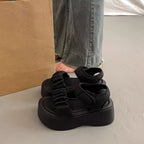 ギャザーデザイン｜厚底サンダル