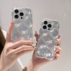 クリアキルティングラメiPhoneケース