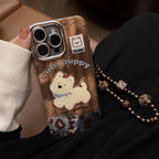 ビーズチャーム付き｜ころんとシルエットのiPhoneケース