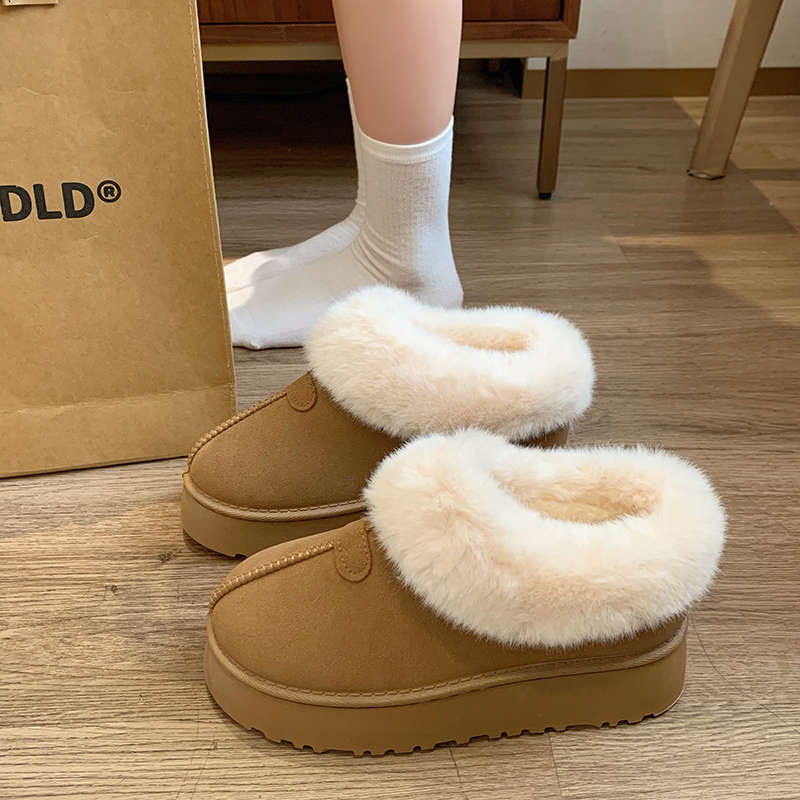 ボアショート厚底ムートンブーツ