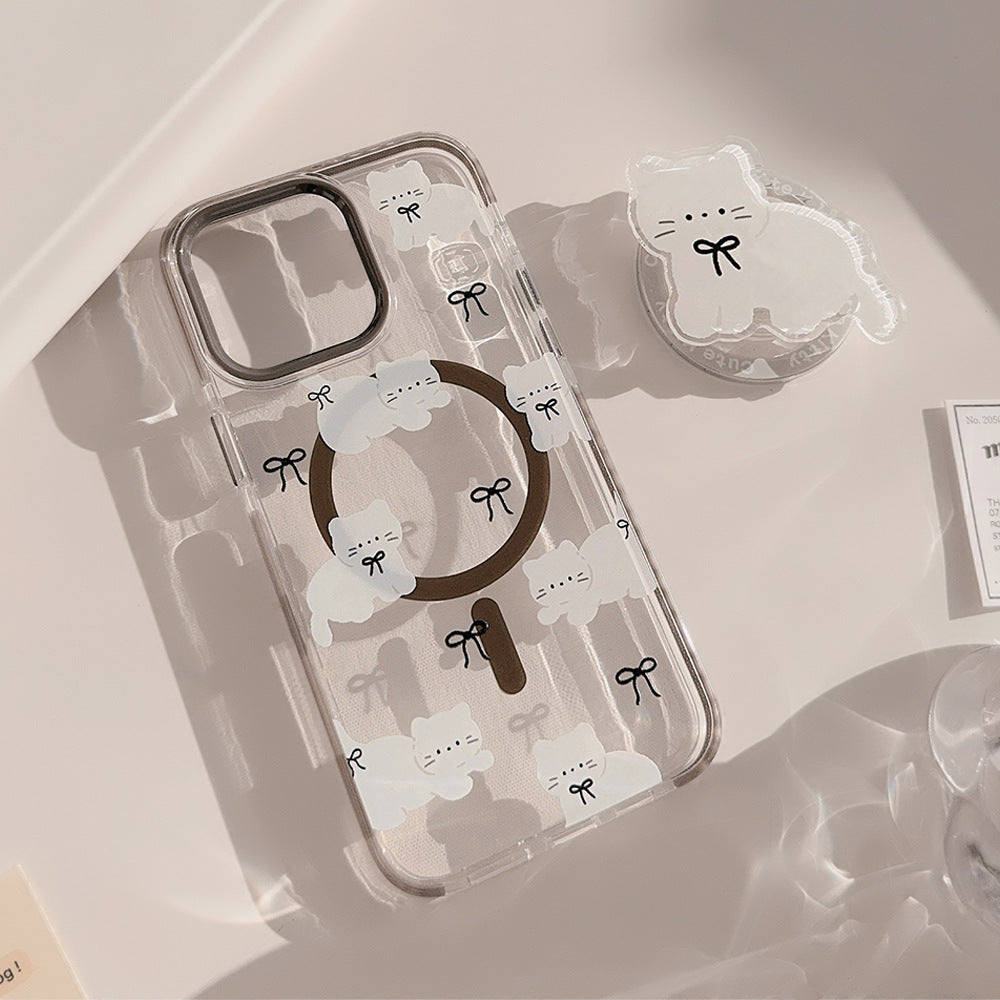 まったりねこ柄｜MagSafe＆スタンド付きiPhoneケース