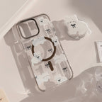 まったりねこ柄｜MagSafe＆スタンド付きiPhoneケース